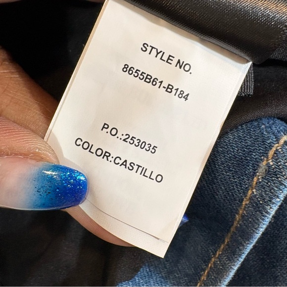 Paige Romona Denim Blazer Size 10 CASTILLO Structured Jacket Elevated Casual - Picture 13 of 15